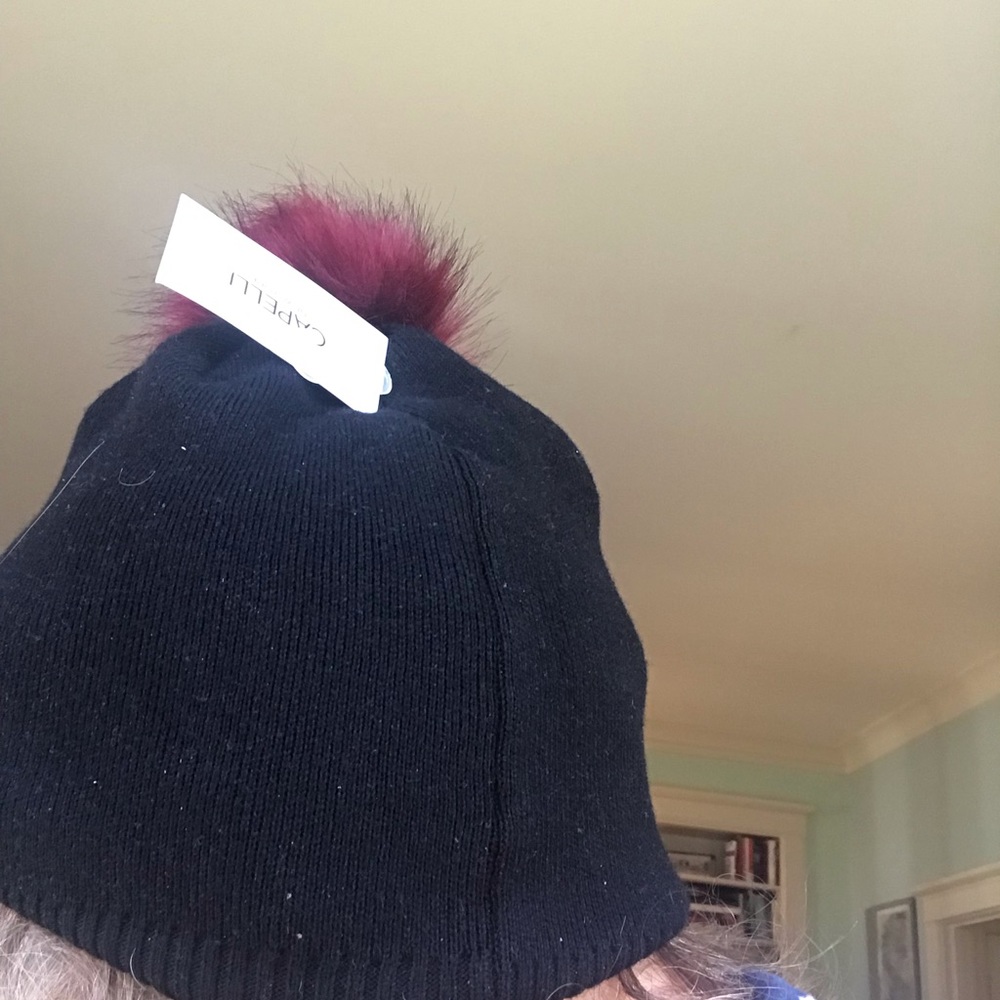 Black Toboggan with PomPom